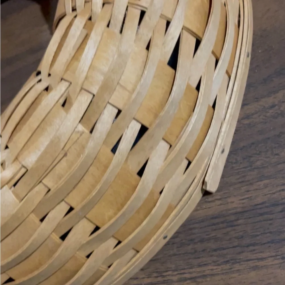 Longaberger brown and clear insert serving basket set